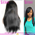 Top quality 1b# remi hair wigs for black straight brazilian virgin hair U part wig part wigs